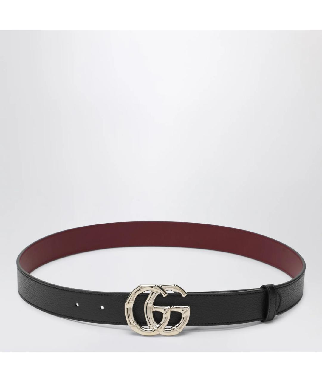 GUCCI Черный кожаный ремень, фото 3