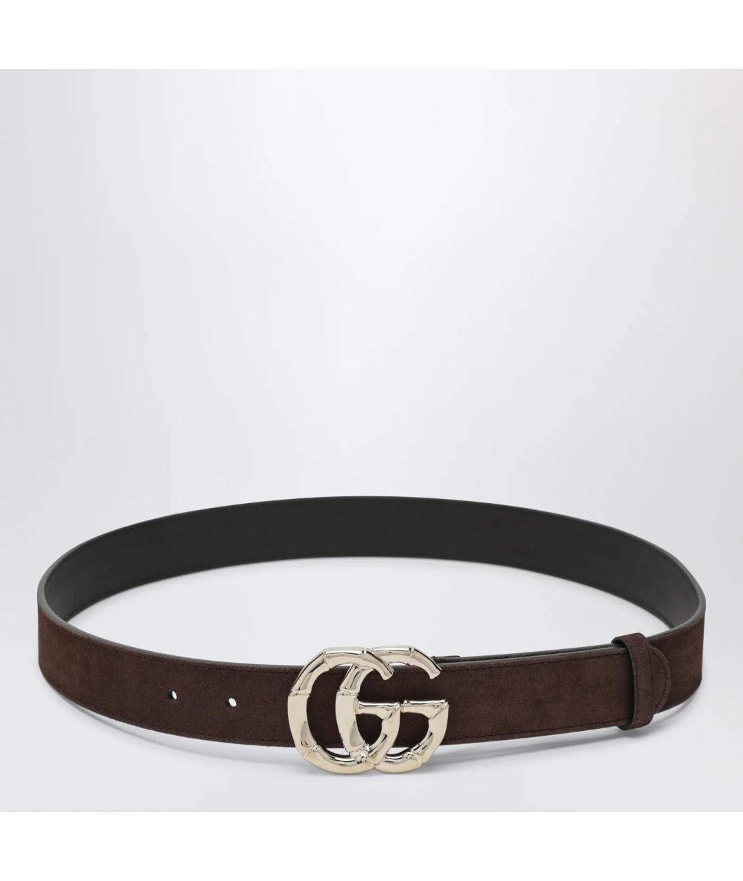 GUCCI Коричневый замшевый ремень, фото 3