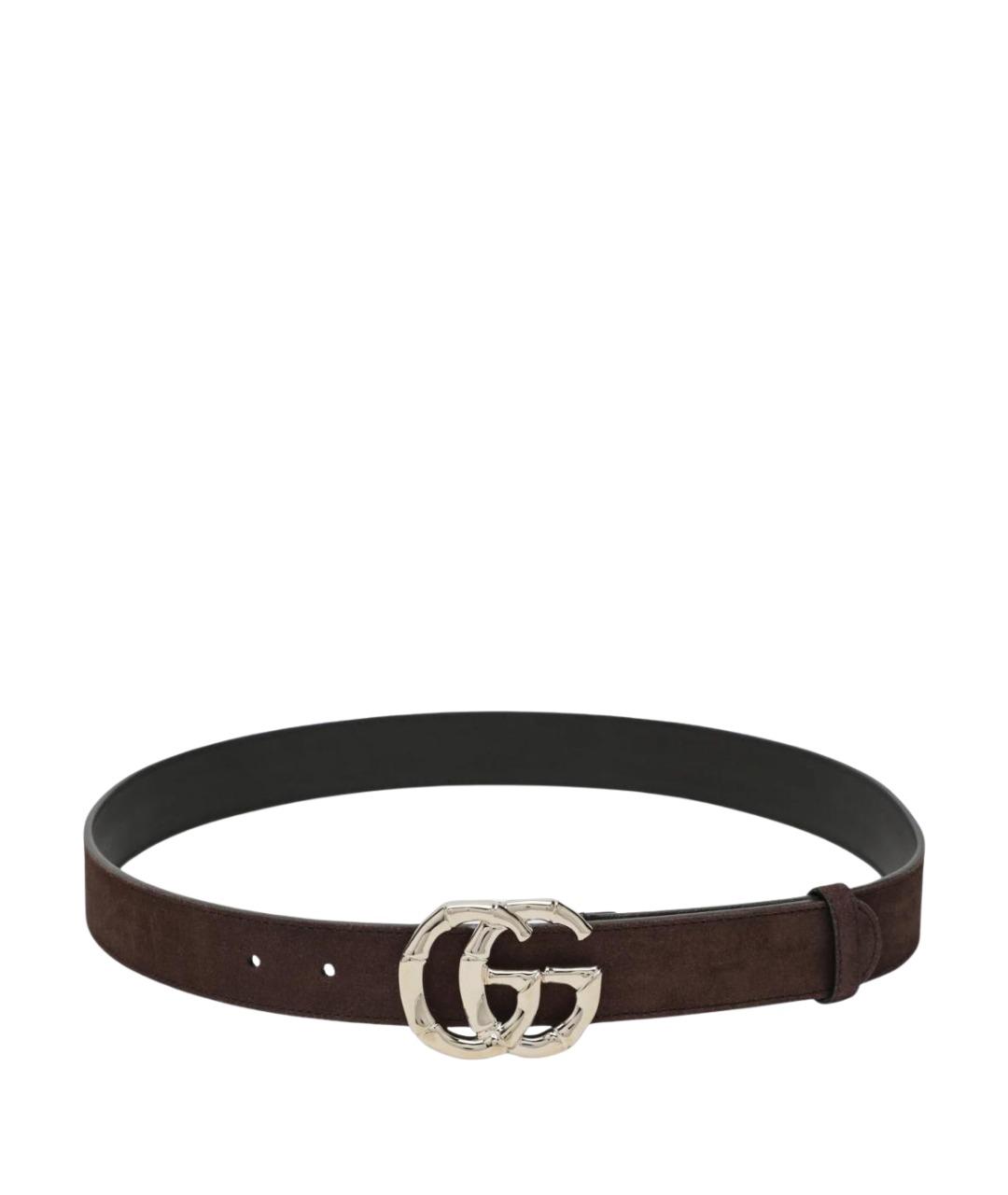 GUCCI Коричневый замшевый ремень, фото 1