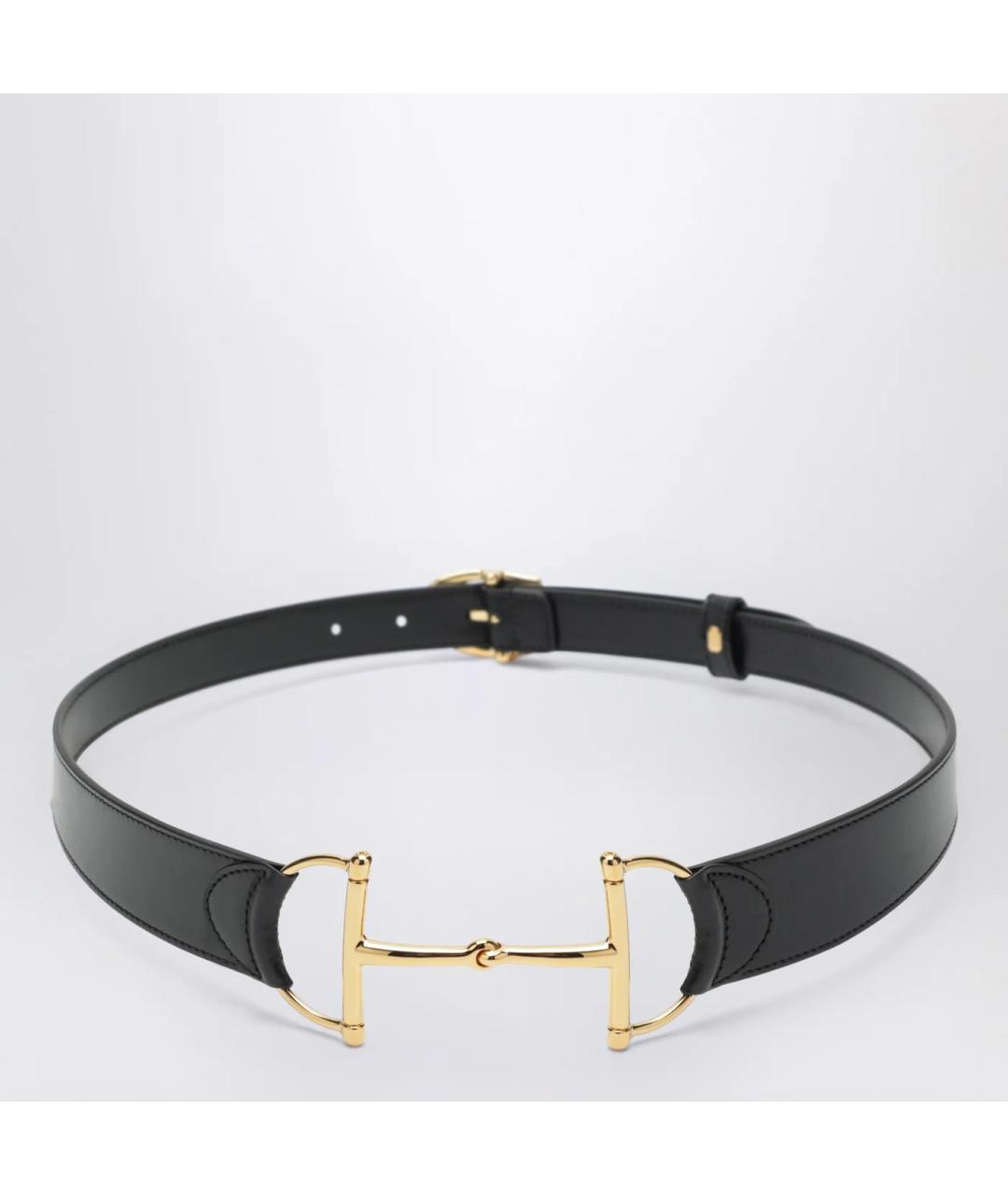 GUCCI Черный кожаный ремень, фото 3