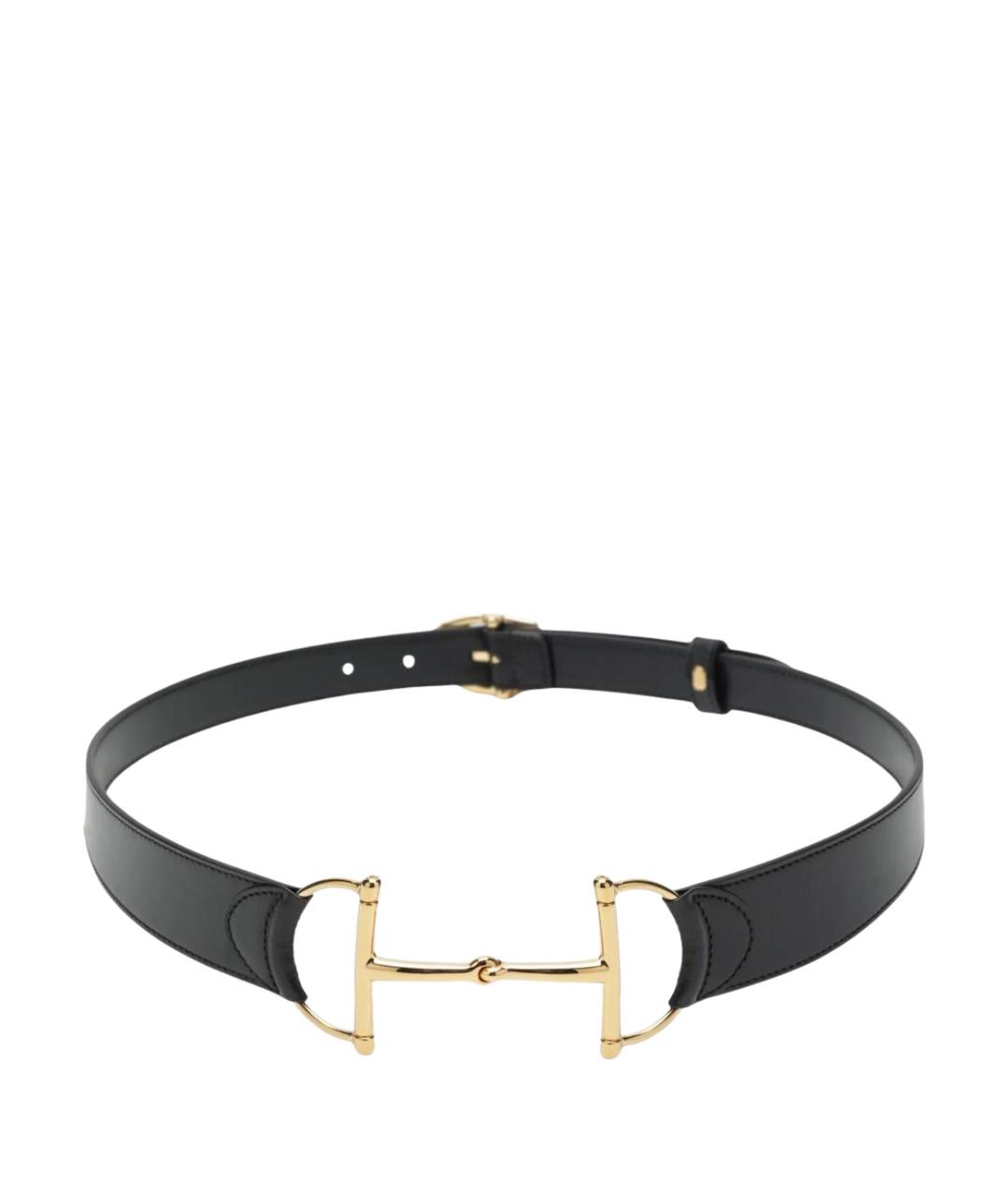 GUCCI Черный кожаный ремень, фото 1