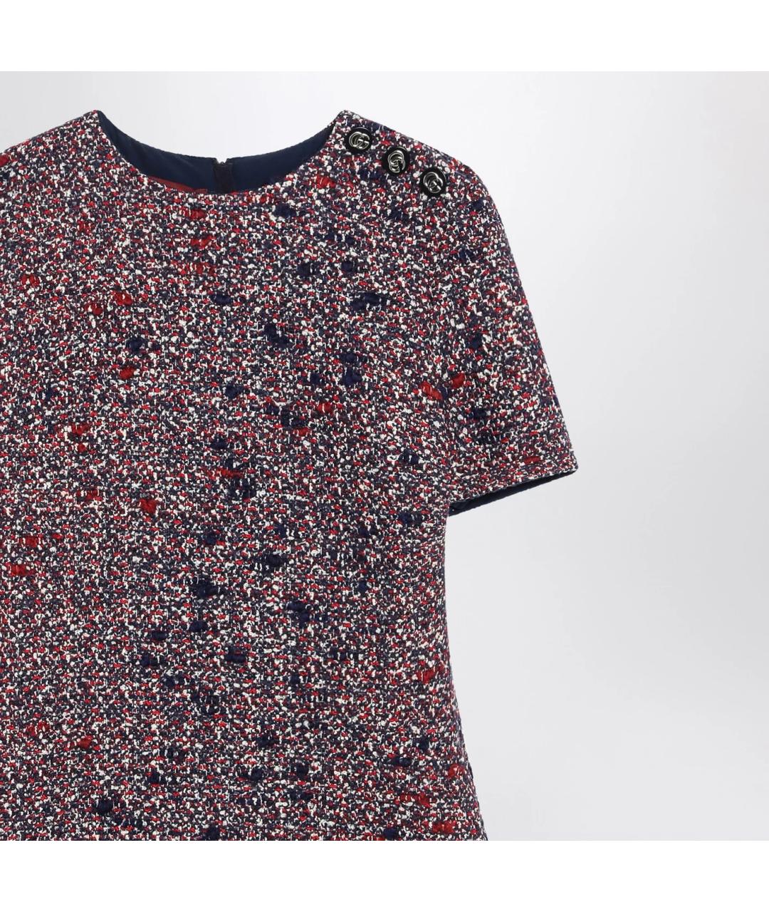 GUCCI Мульти шерстяное повседневное платье, фото 2