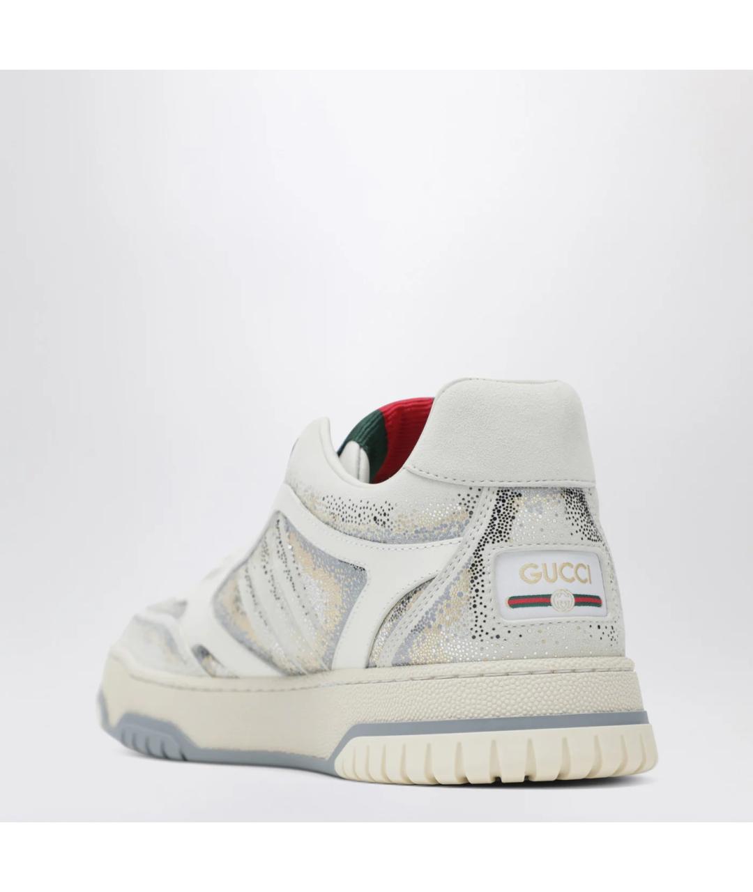 GUCCI Белые кожаные кроссовки, фото 2