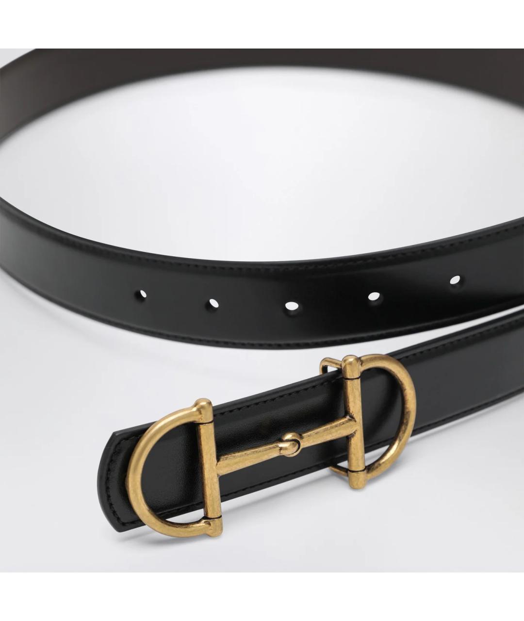 GUCCI Черный кожаный ремень, фото 2