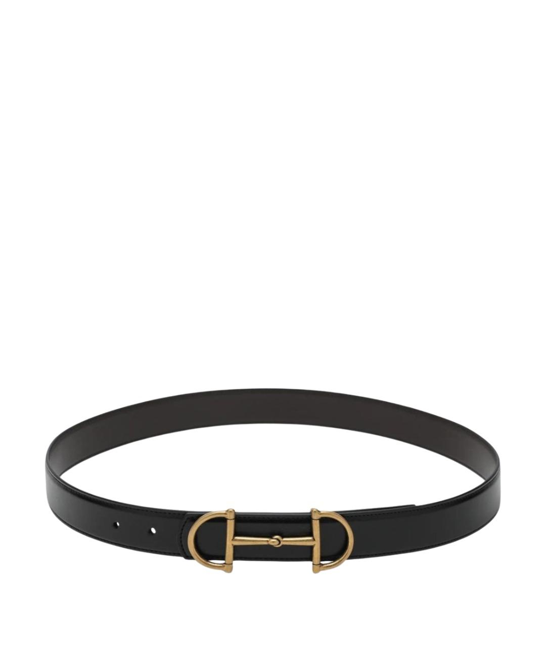 GUCCI Черный кожаный ремень, фото 1