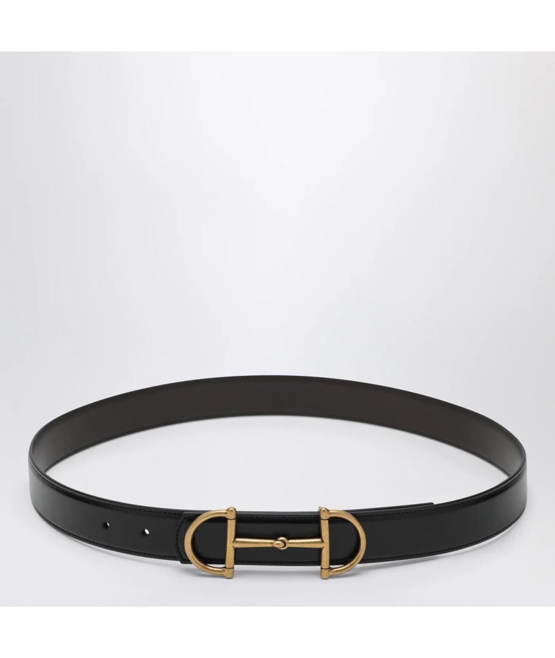 GUCCI Черный кожаный ремень, фото 3