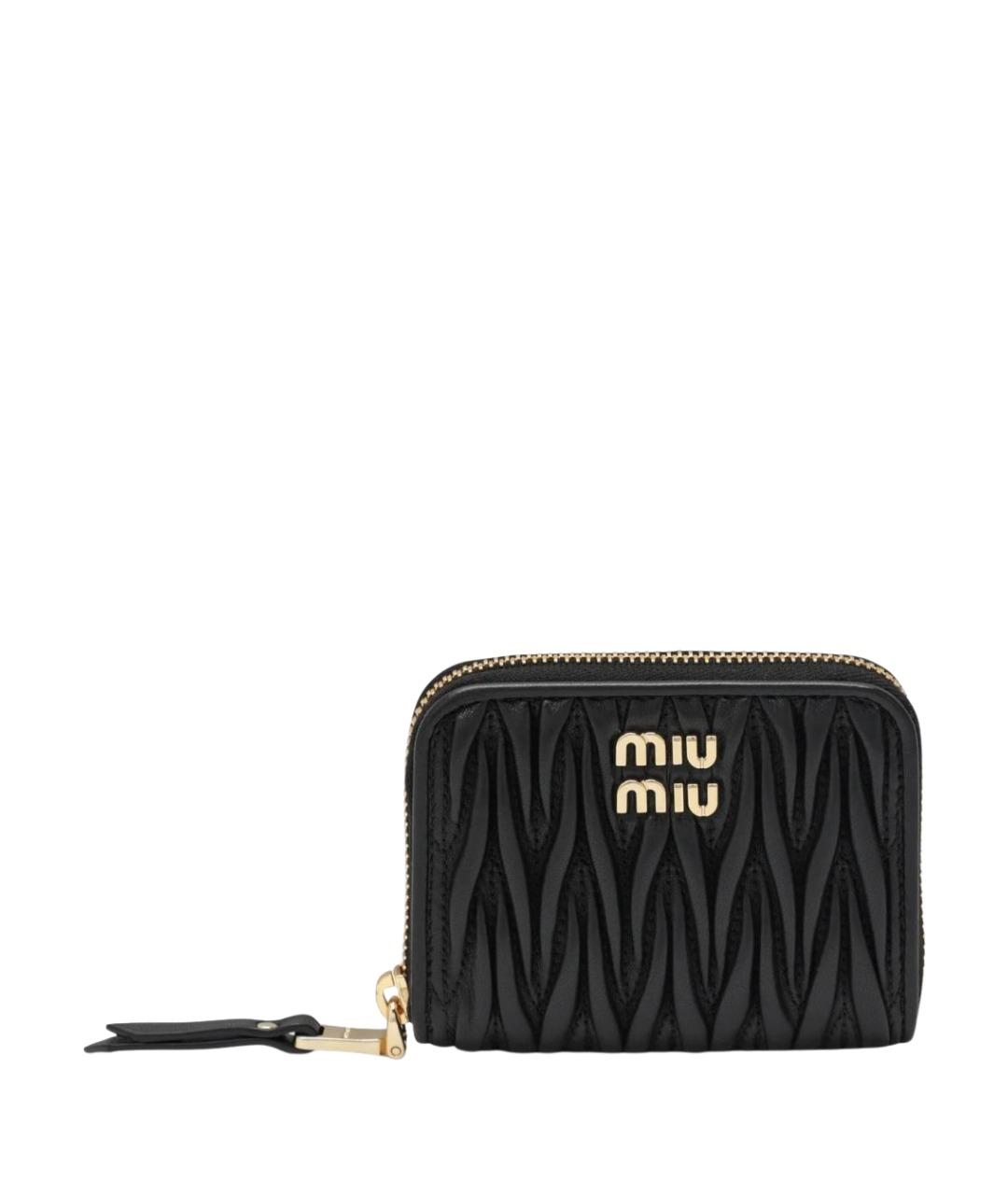 MIU MIU Черный кожаный кошелек, фото 1