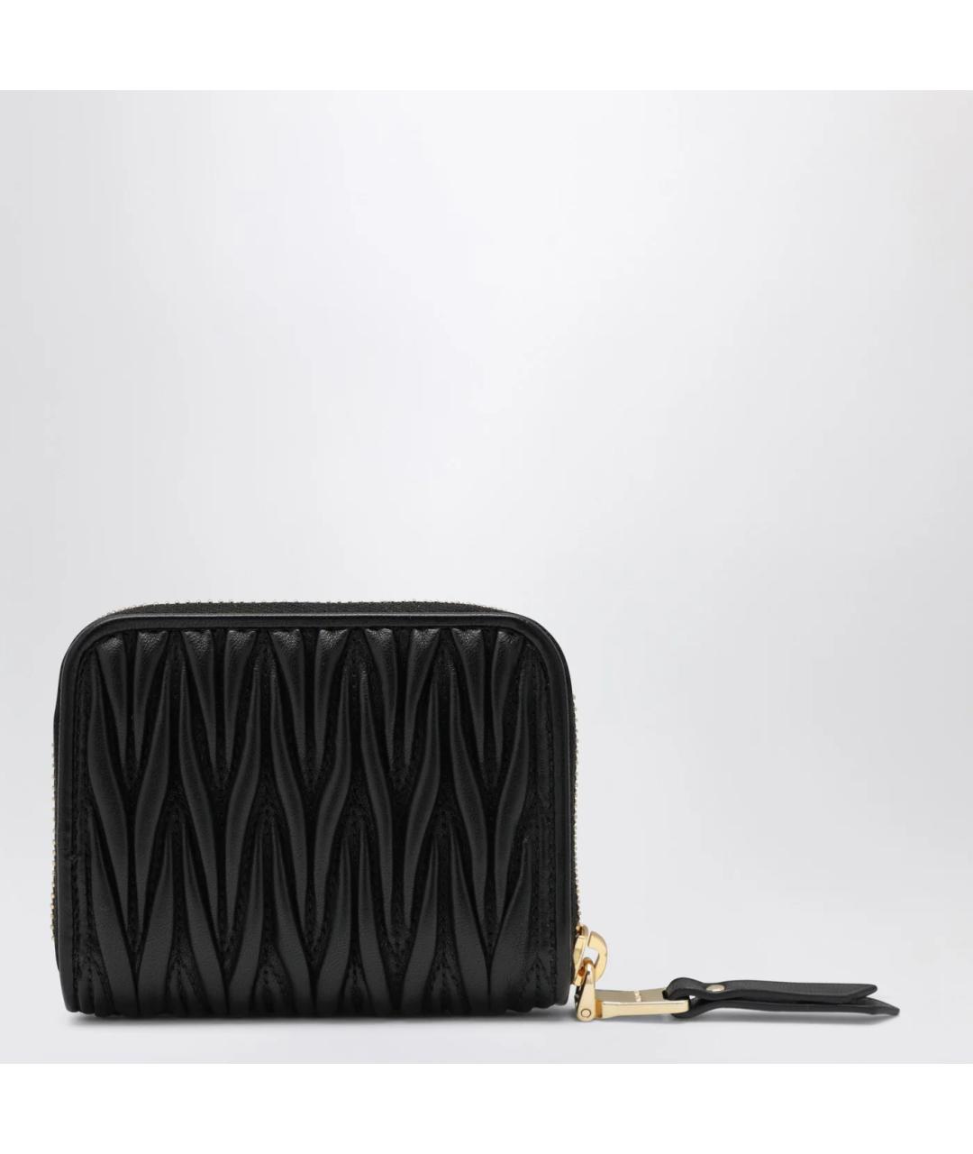 MIU MIU Черный кожаный кошелек, фото 2