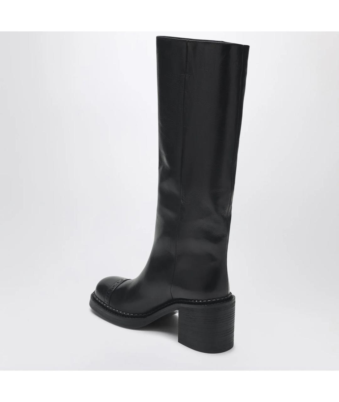 MIU MIU Черные кожаные сапоги, фото 2