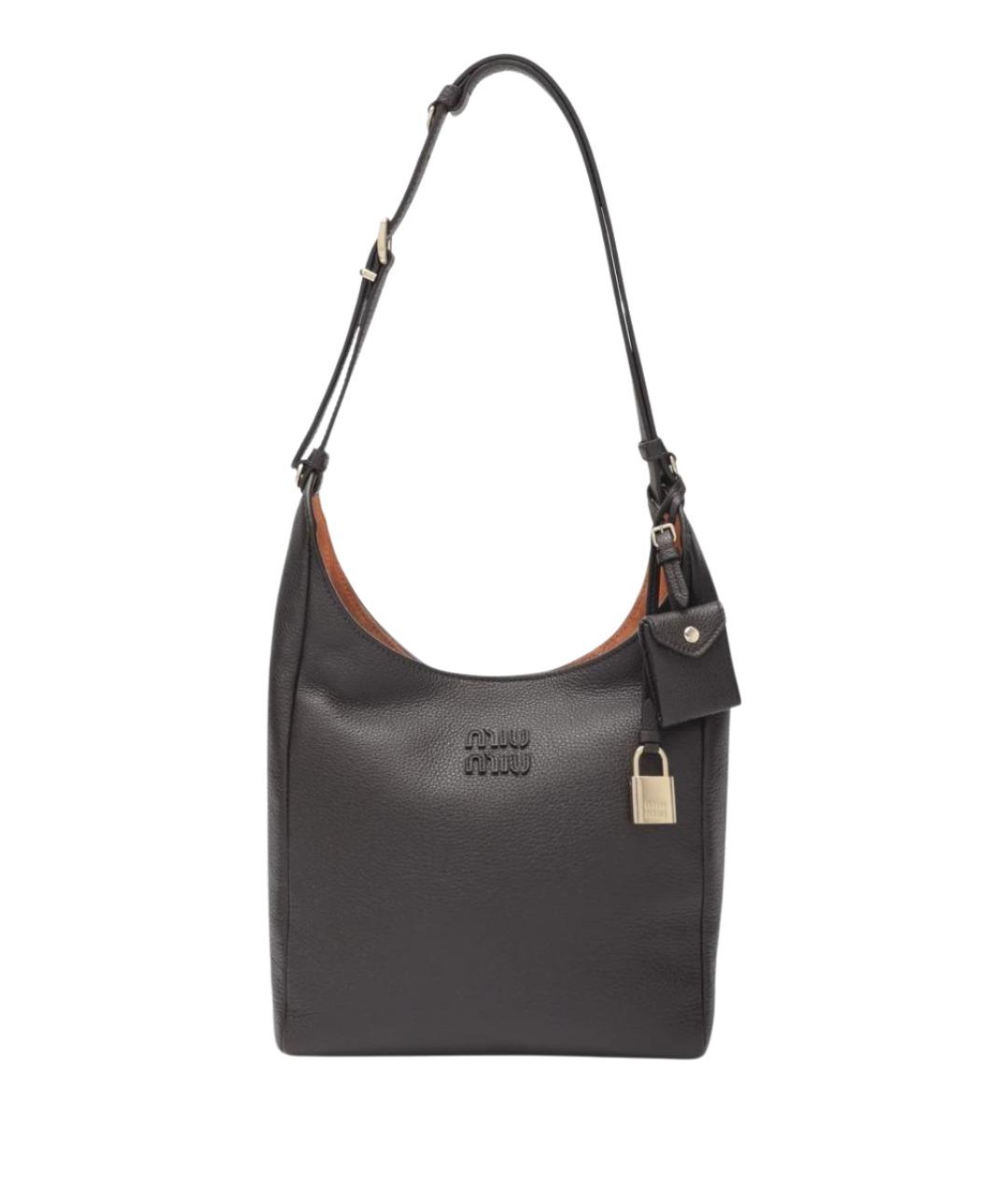 MIU MIU Коричневая кожаная сумка через плечо, фото 1