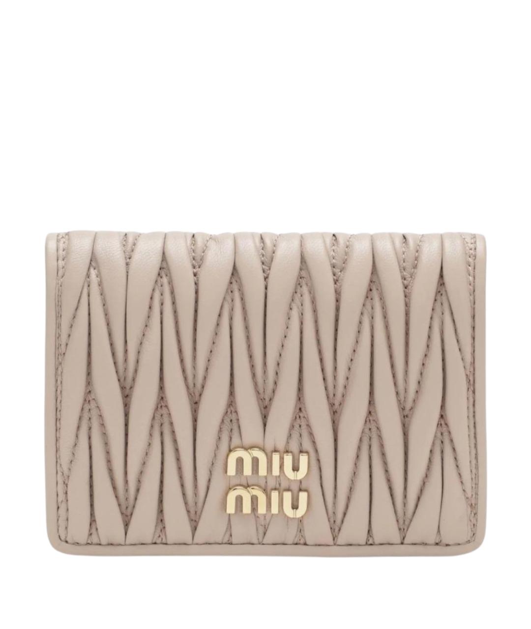 MIU MIU Розовый кожаный кошелек, фото 1