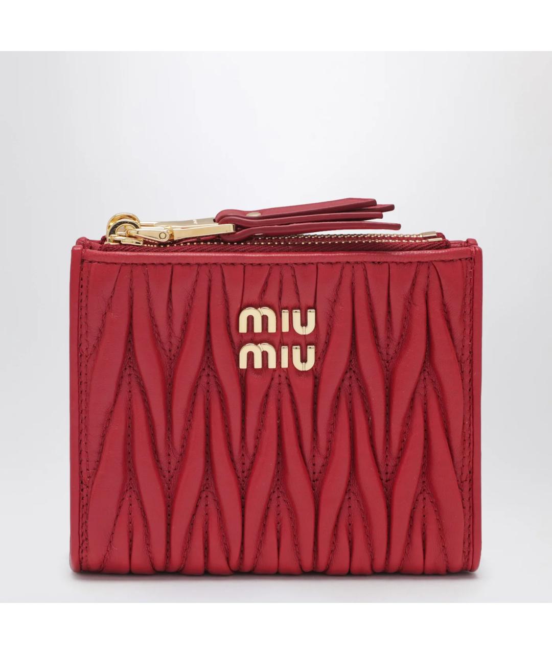 MIU MIU Красный кожаный кошелек, фото 3