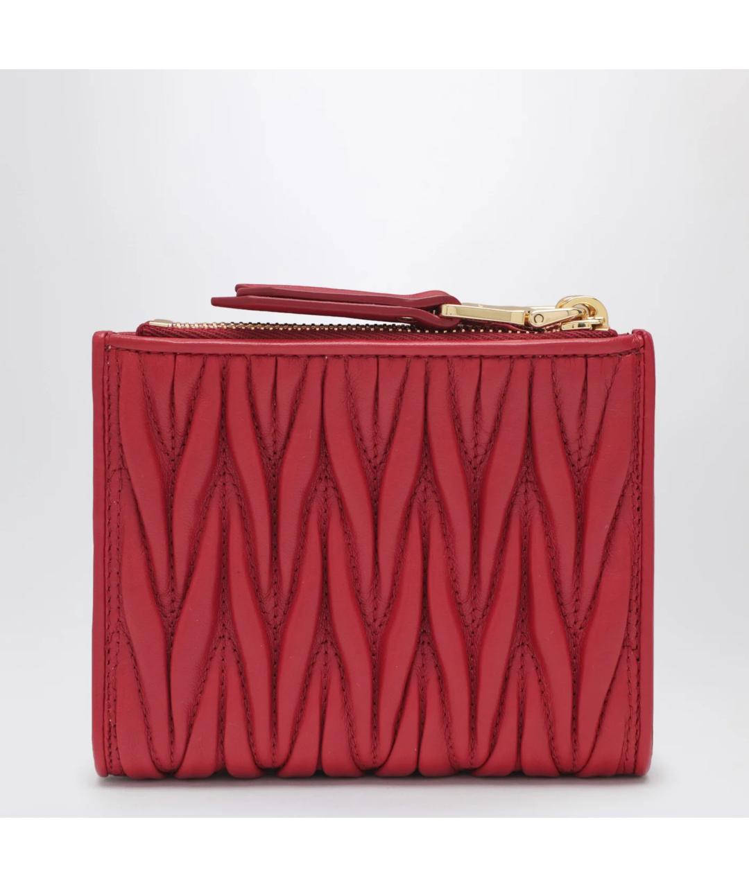 MIU MIU Красный кожаный кошелек, фото 2