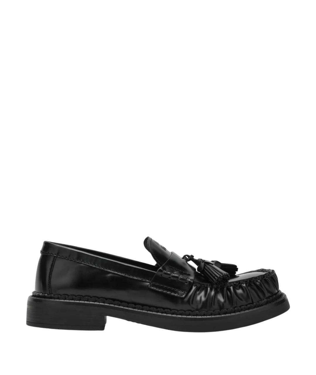 MIU MIU Черные кожаные лоферы, фото 1