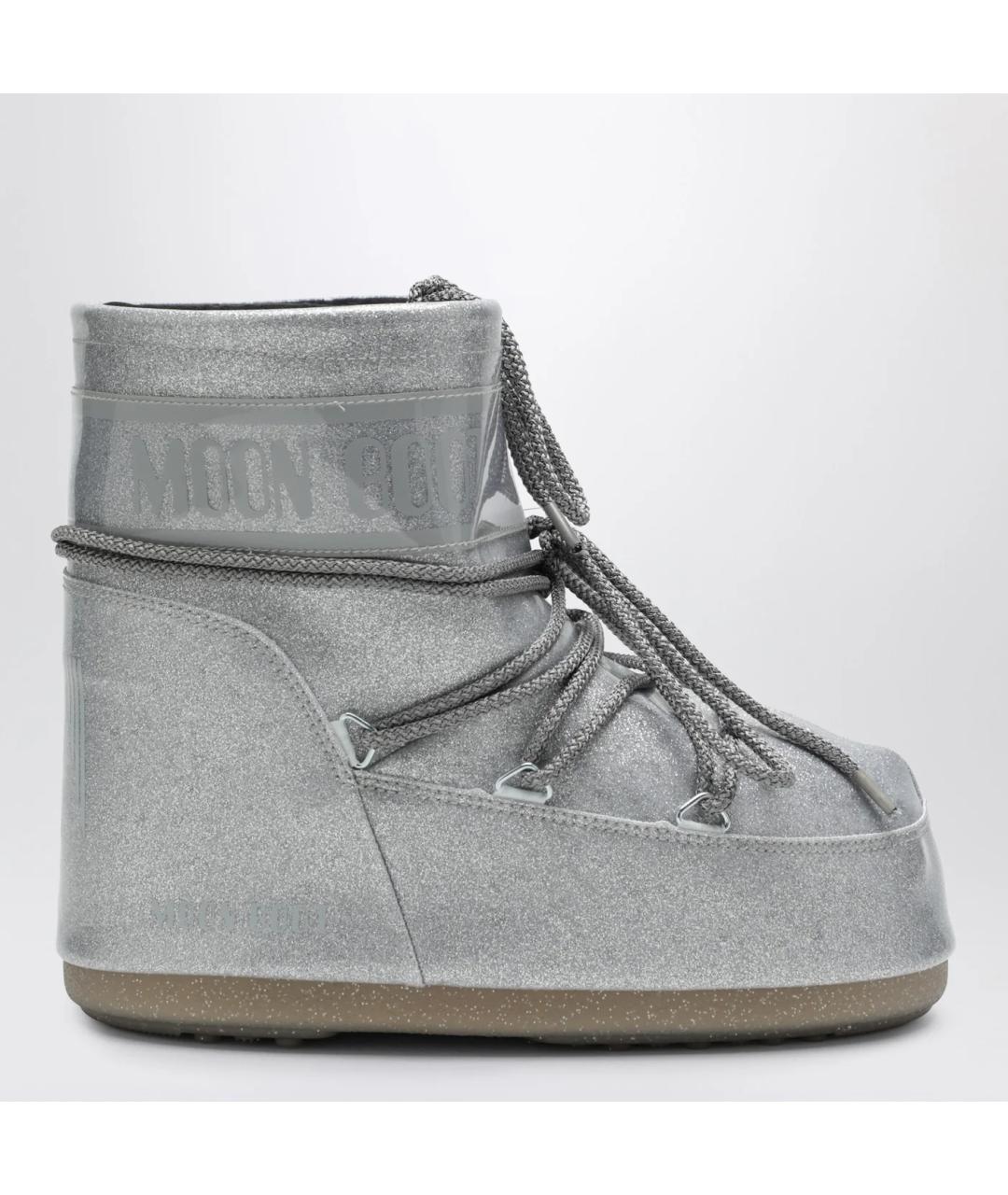 MOON BOOT Серебряные синтетические ботинки, фото 3