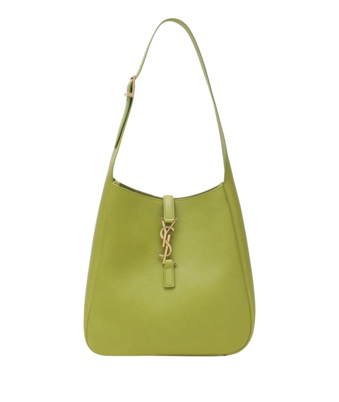 SAINT LAURENT Зеленая кожаная сумка через плечо, фото 1