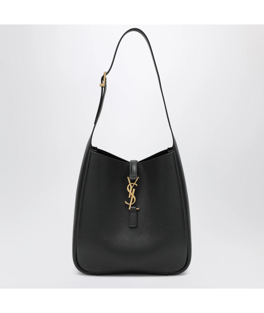 SAINT LAURENT Черная кожаная сумка через плечо, фото 3