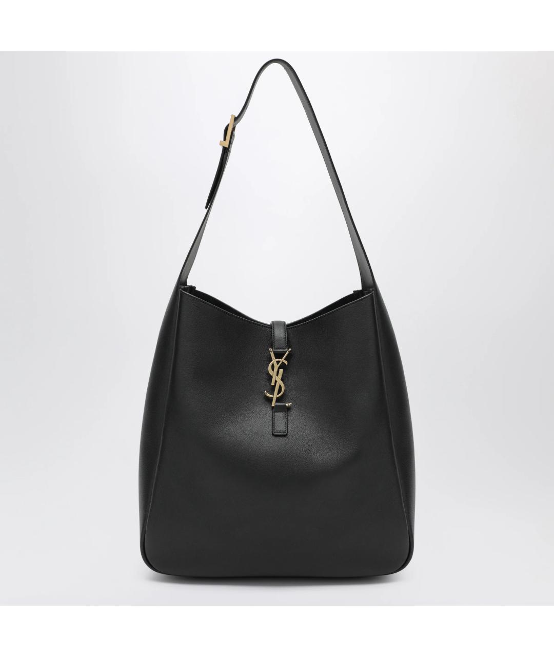 SAINT LAURENT Черная кожаная сумка через плечо, фото 3