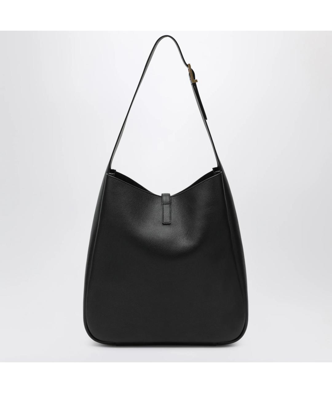 SAINT LAURENT Черная кожаная сумка через плечо, фото 2