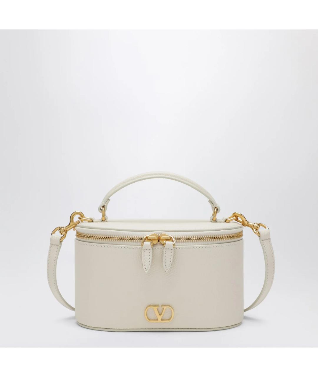 VALENTINO Белая кожаная сумка через плечо, фото 3