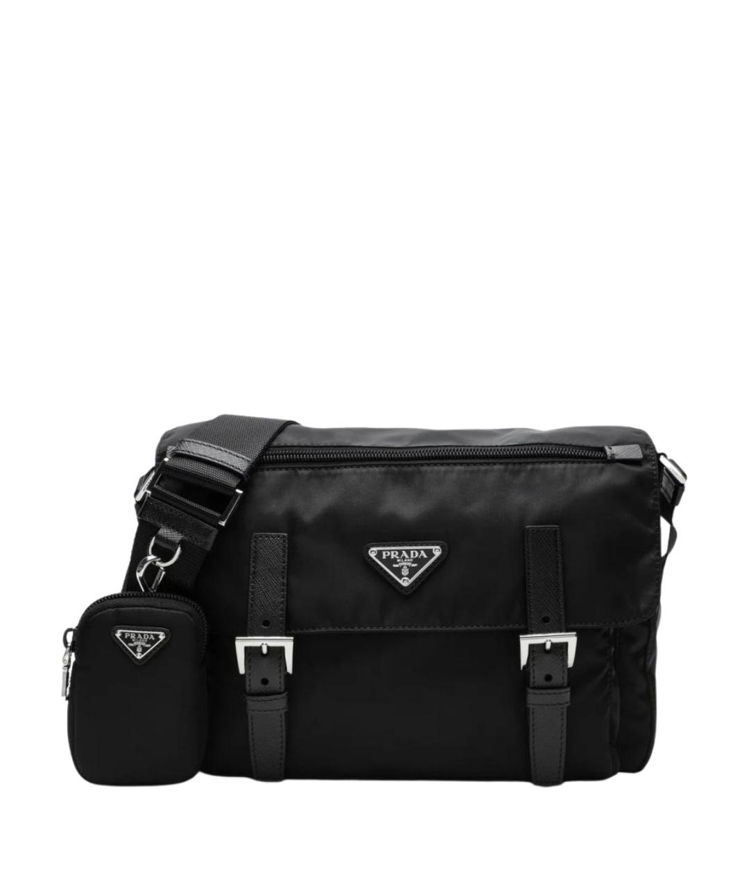 PRADA Черная синтетическая сумка через плечо, фото 1