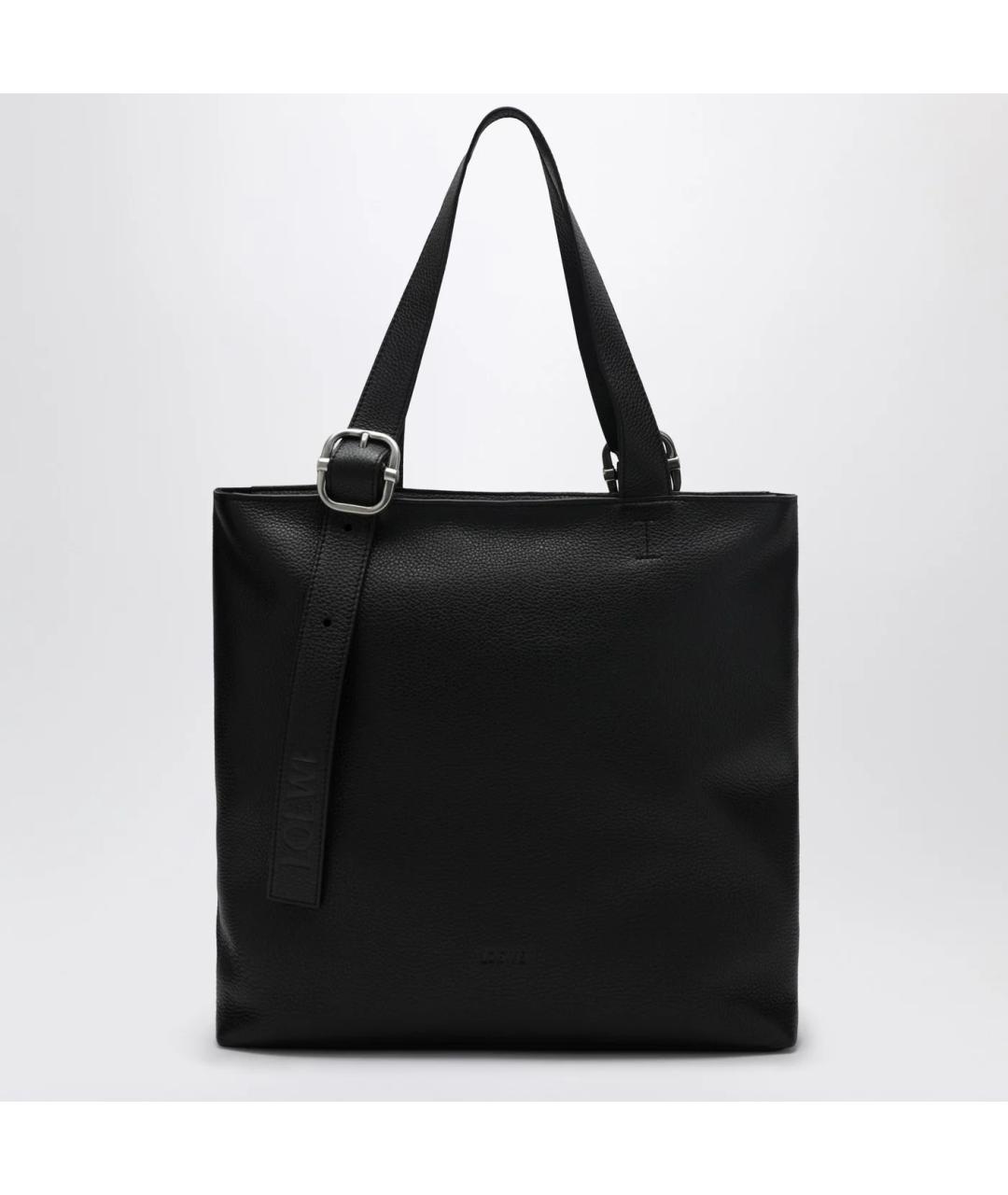 LOEWE Черная кожаная сумка тоут, фото 3