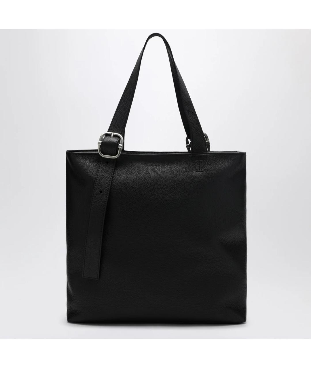 LOEWE Черная кожаная сумка тоут, фото 2