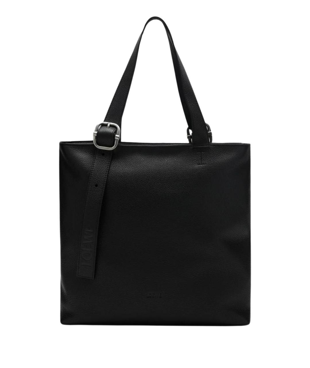 LOEWE Черная кожаная сумка тоут, фото 1