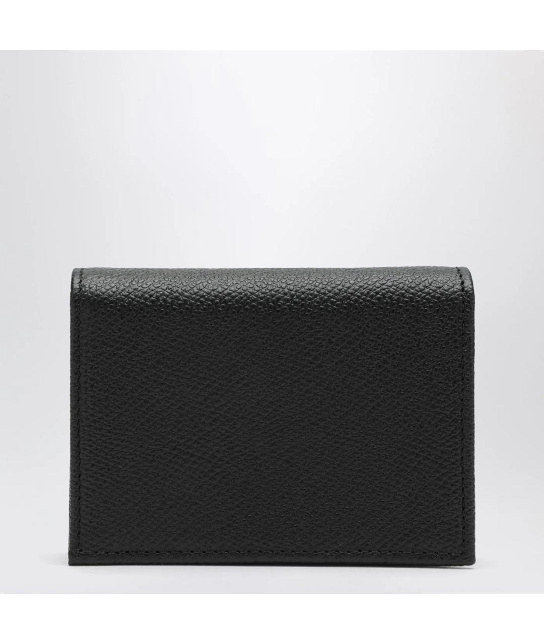 VALENTINO Черный кожаный кошелек, фото 2