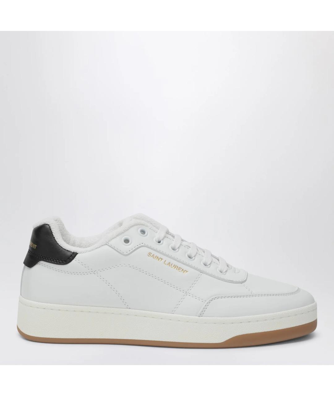 SAINT LAURENT Белые кожаные кроссовки, фото 3