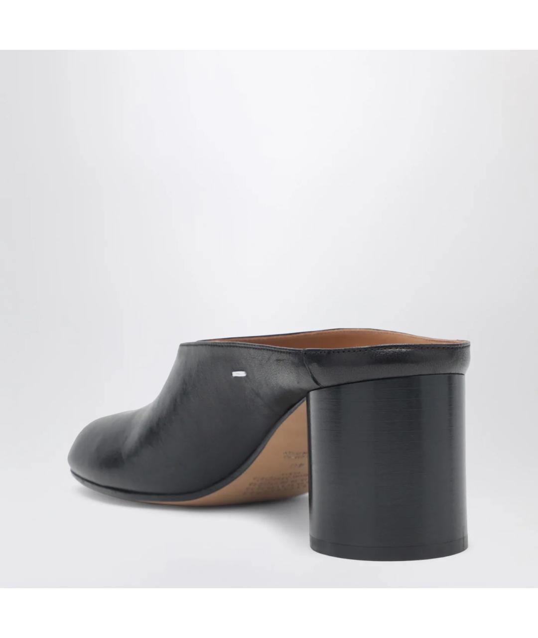 MAISON MARGIELA Черные кожаные мюли, фото 2