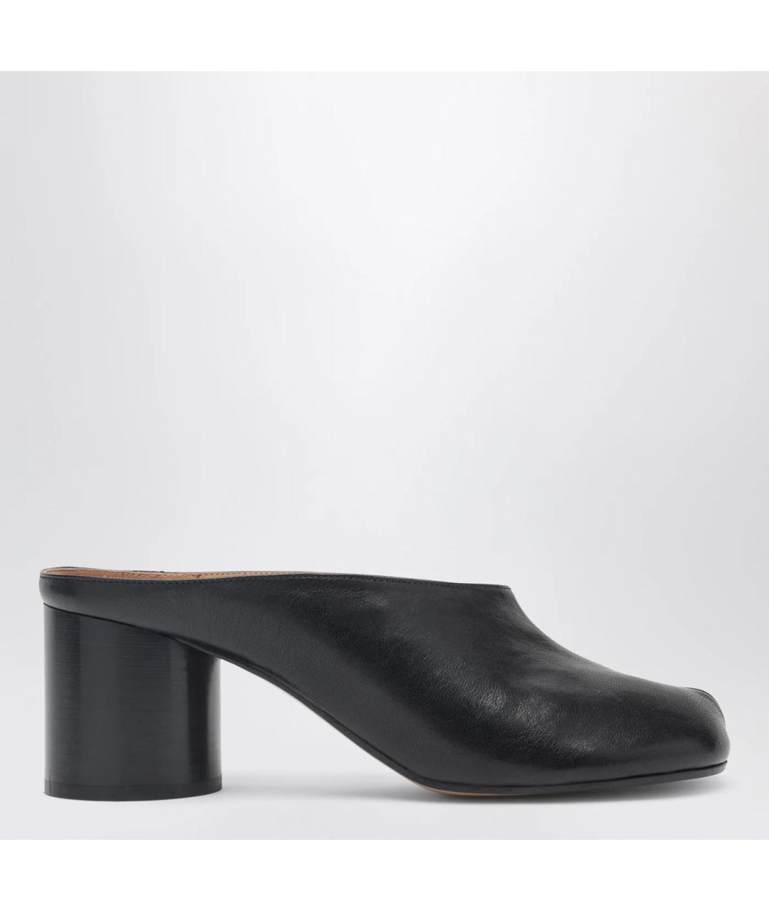 MAISON MARGIELA Черные кожаные мюли, фото 3