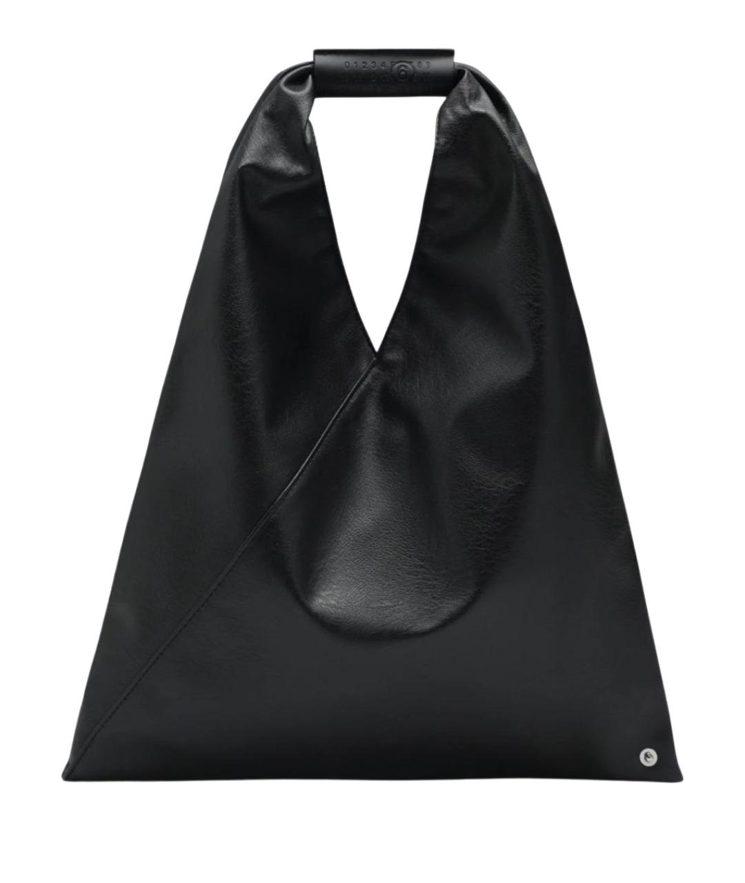 MM6 MAISON MARGIELA Черная сумка тоут из искусственной кожи, фото 4