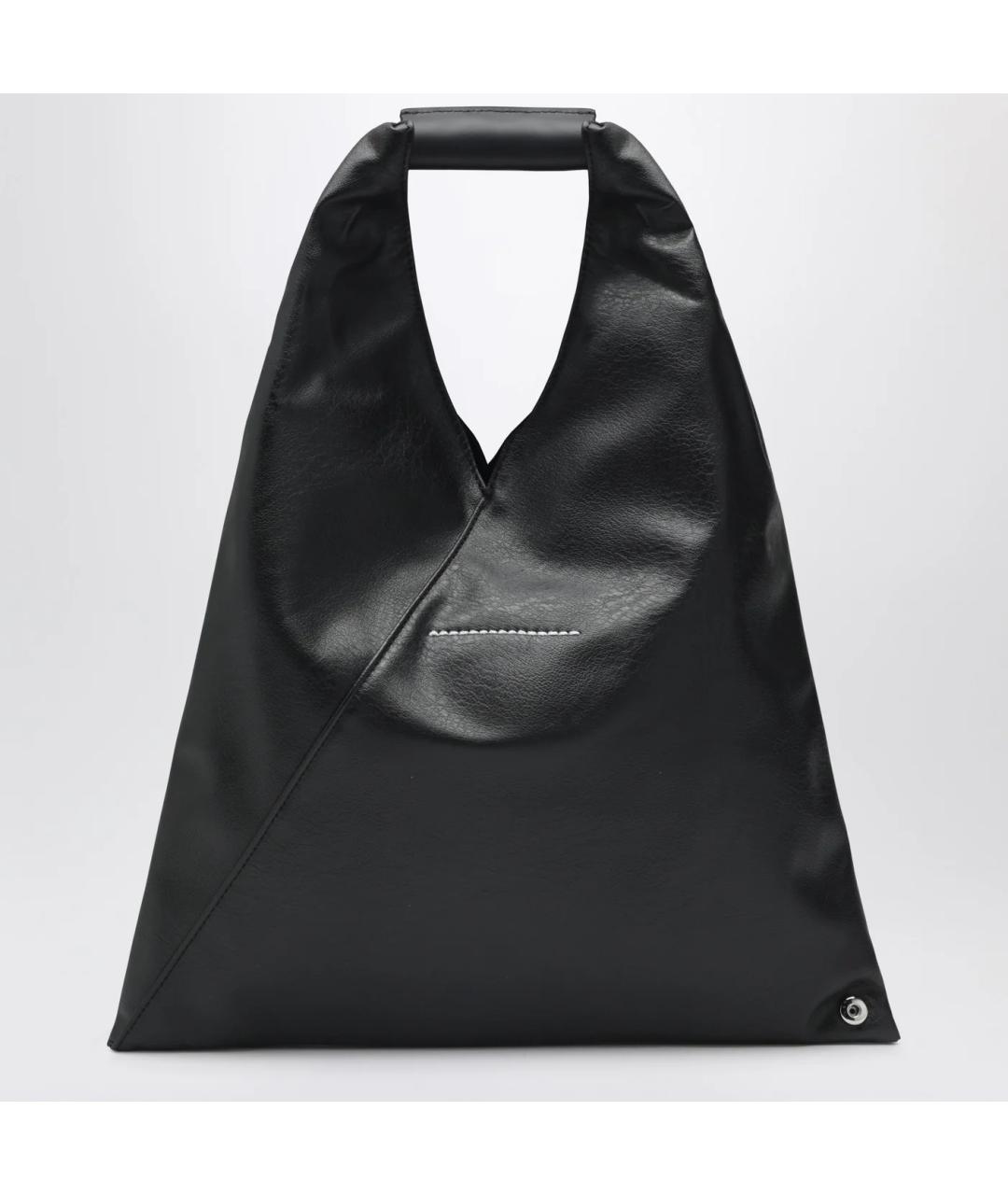 MM6 MAISON MARGIELA Черная сумка тоут из искусственной кожи, фото 2