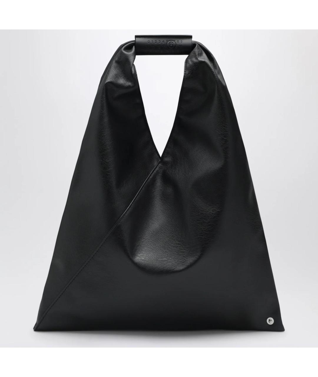 MM6 MAISON MARGIELA Черная сумка тоут из искусственной кожи, фото 3