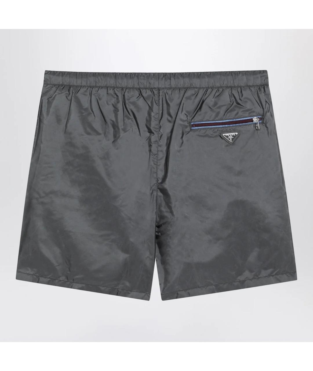 PRADA Серые полиамидовые шорты, фото 2
