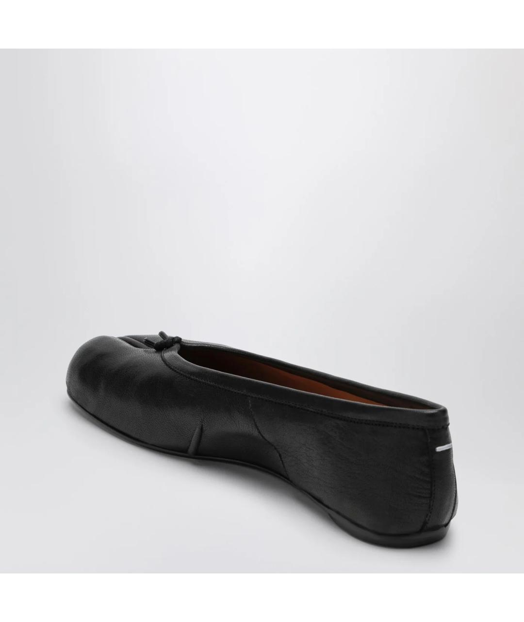 MAISON MARGIELA Черные кожаные балетки, фото 2