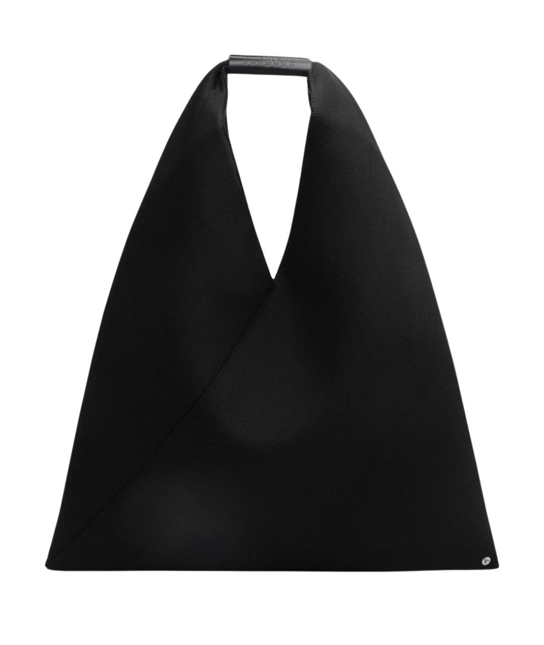 MM6 MAISON MARGIELA Черная тканевая сумка тоут, фото 1