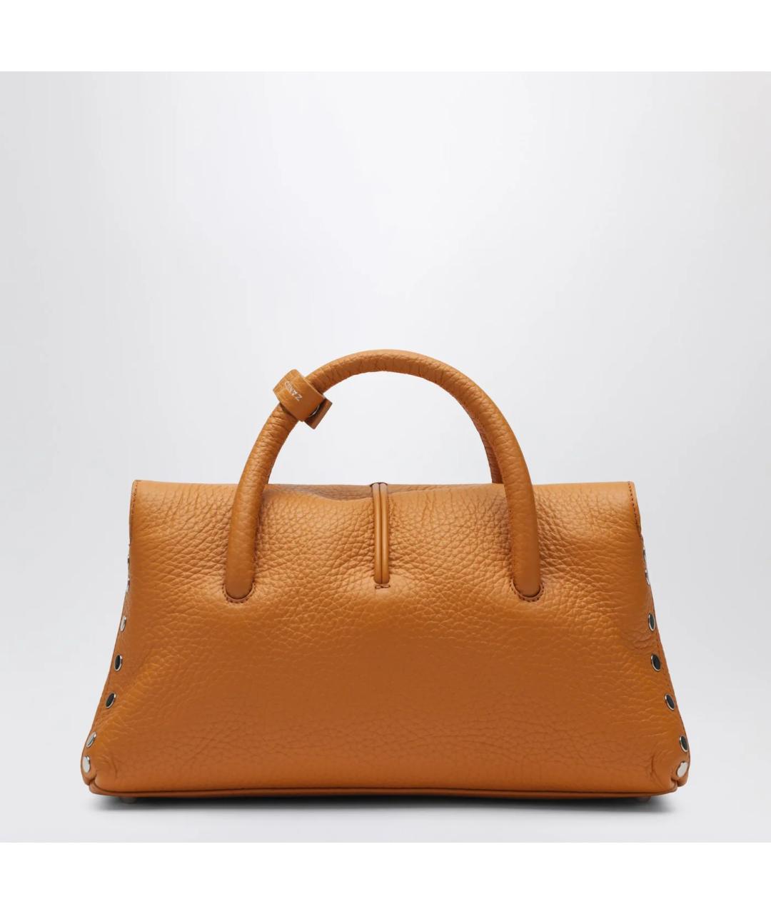 ZANELLATO Оранжевая кожаная сумка тоут, фото 2