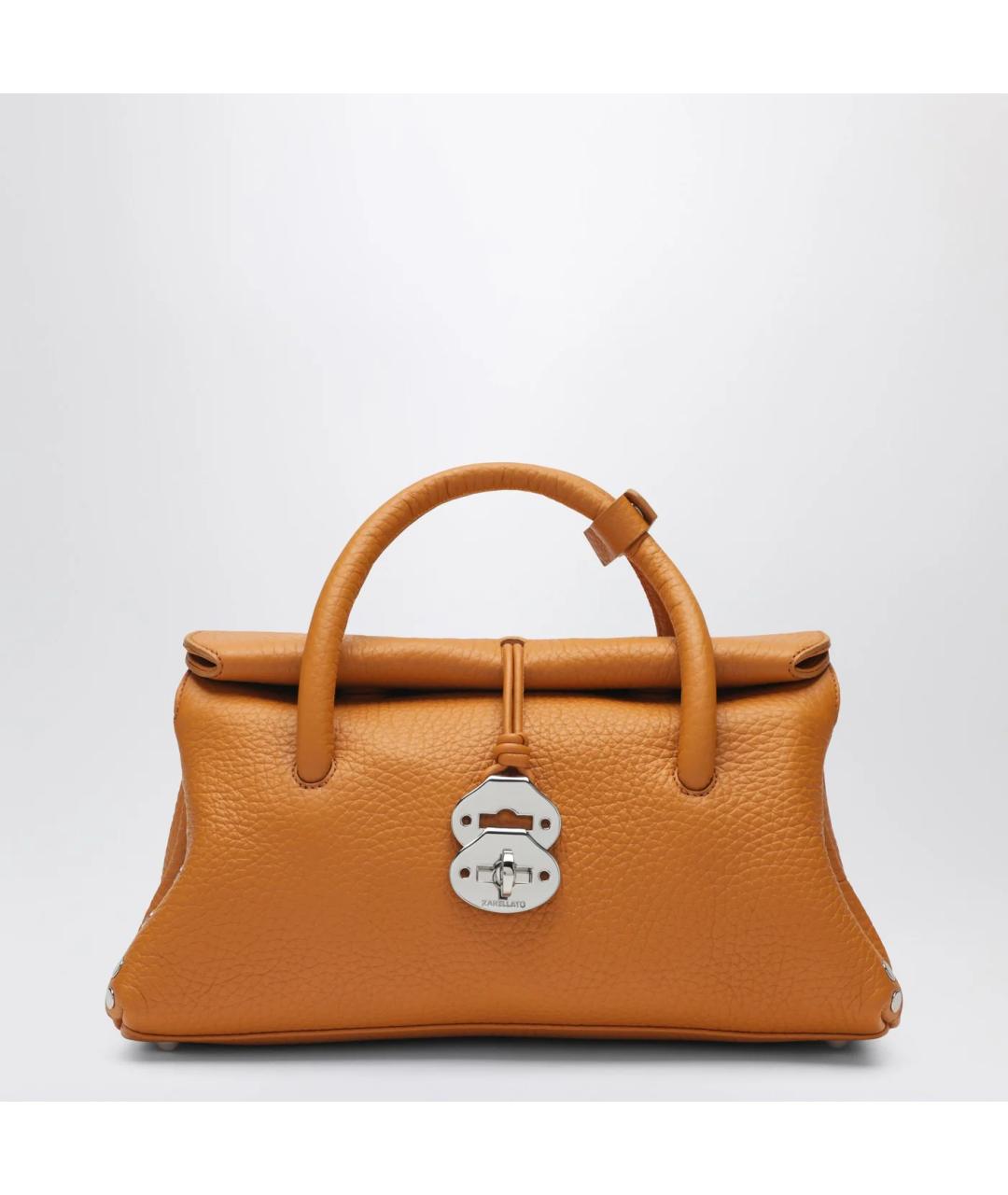 ZANELLATO Оранжевая кожаная сумка тоут, фото 3