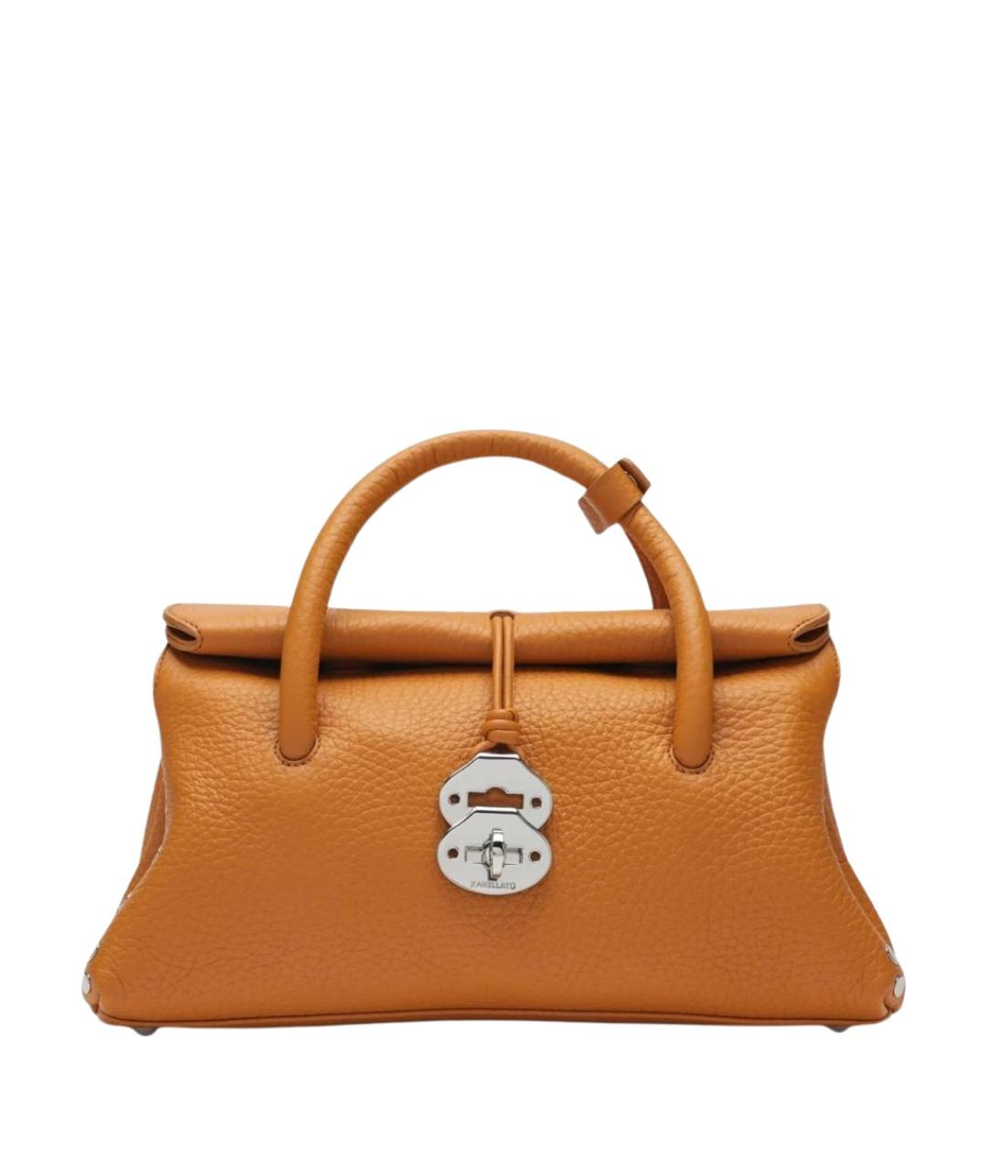 ZANELLATO Оранжевая кожаная сумка тоут, фото 1