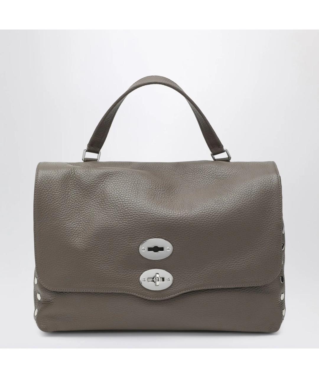 ZANELLATO Серая кожаная сумка тоут, фото 3