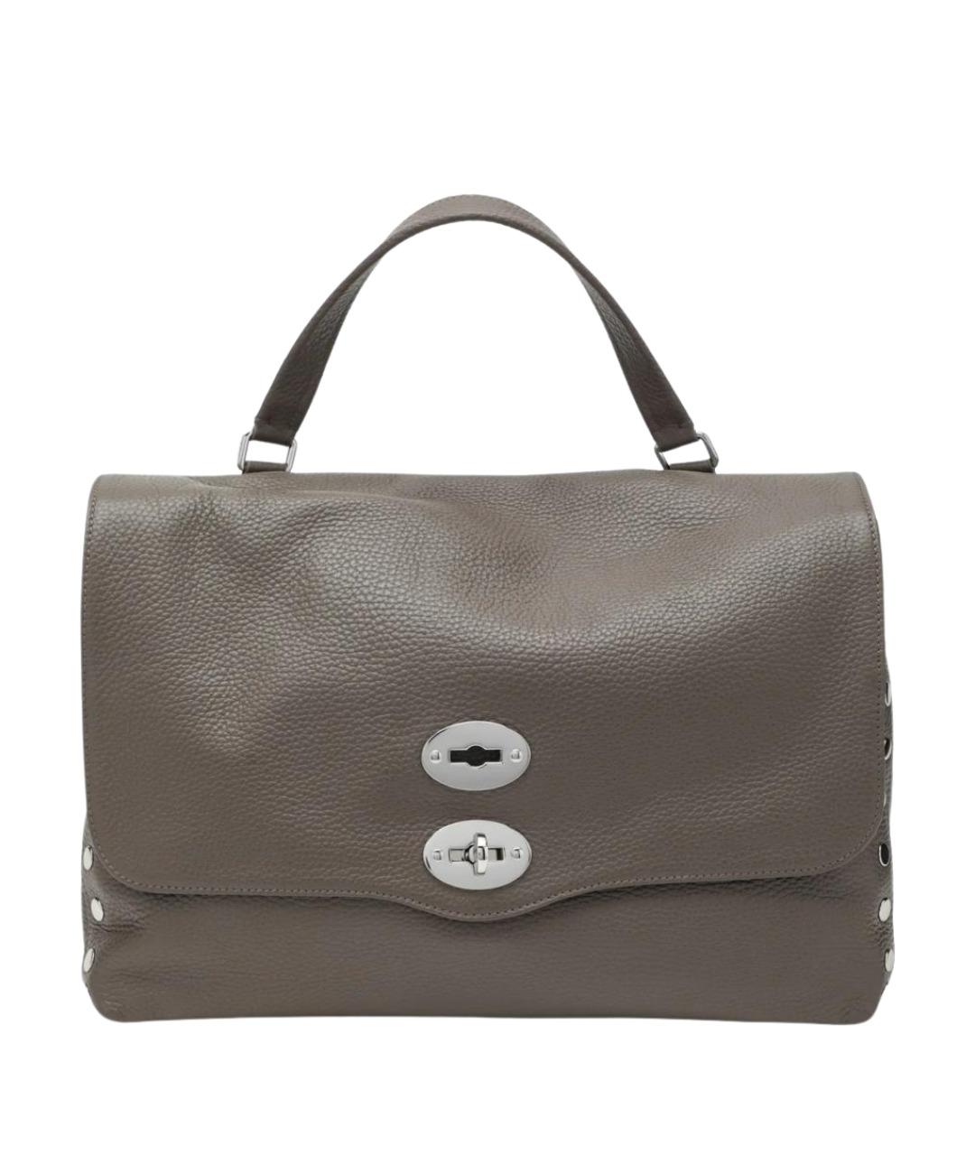 ZANELLATO Серая кожаная сумка тоут, фото 1