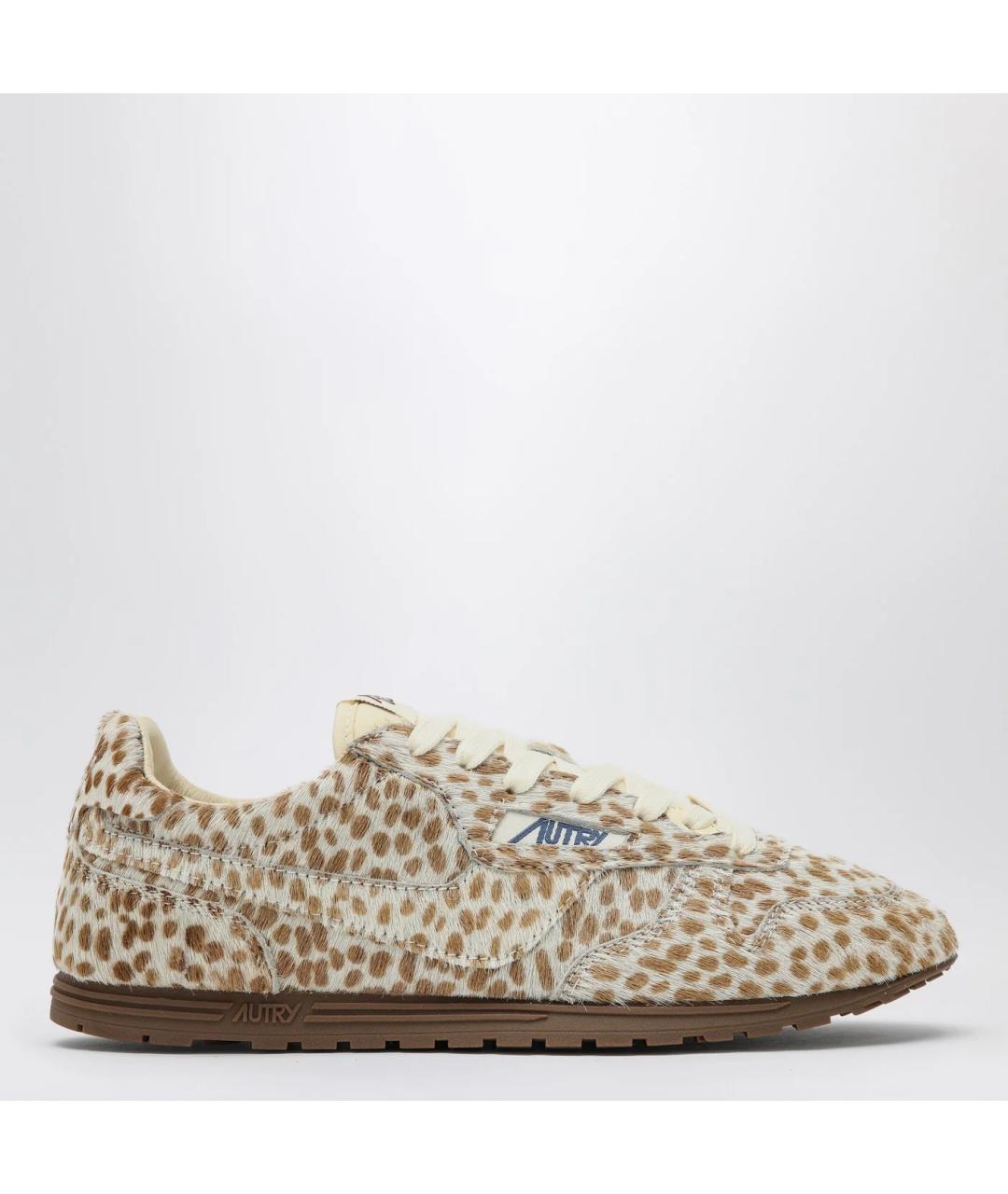 AUTRY Бежевые кожаные кроссовки, фото 3