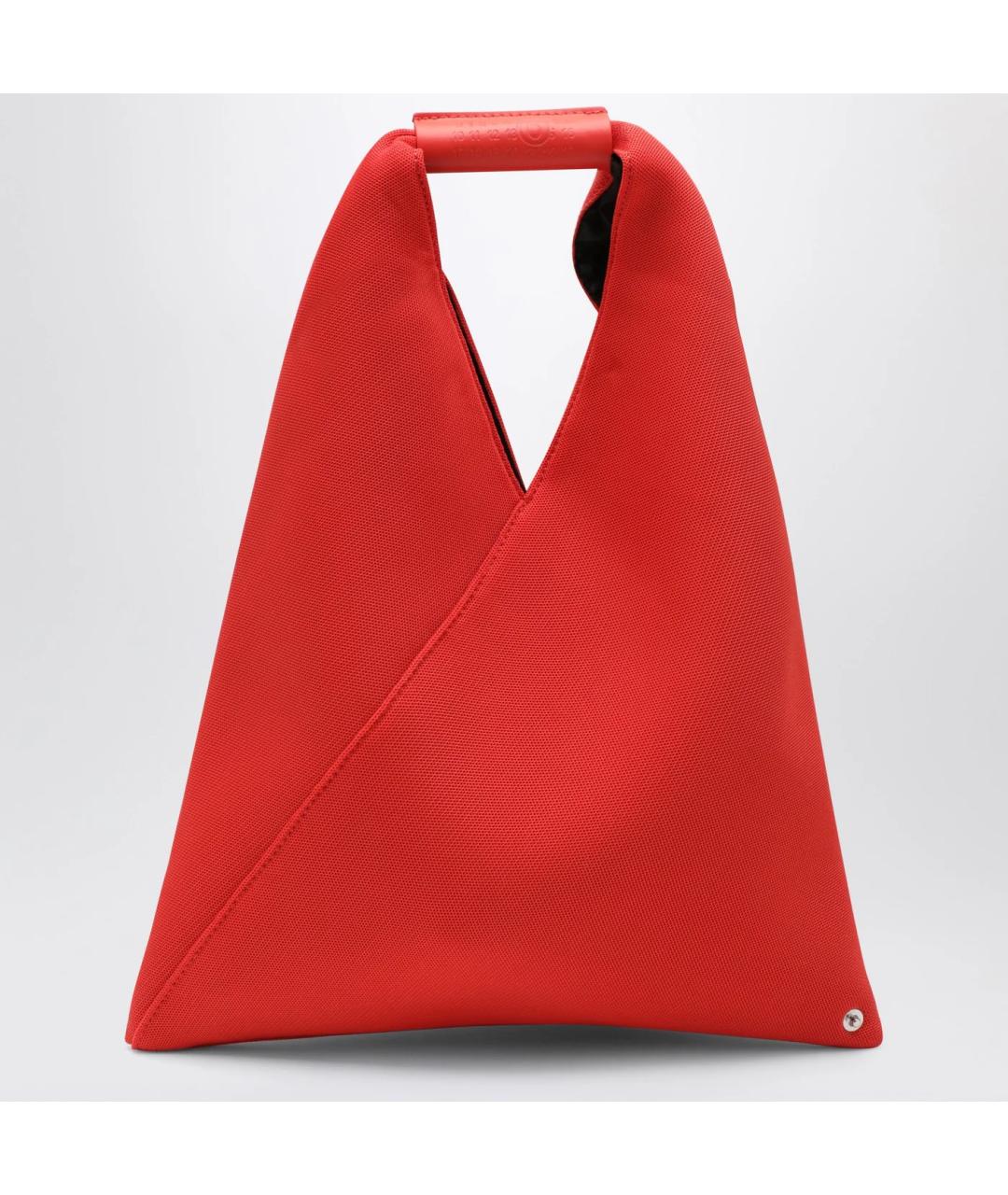 MM6 MAISON MARGIELA Оранжевая тканевая сумка с короткими ручками, фото 3