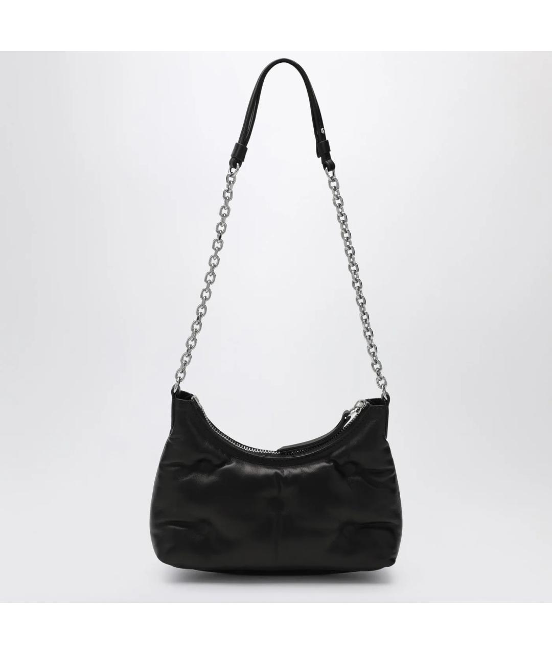MAISON MARGIELA Черная кожаная сумка через плечо, фото 2
