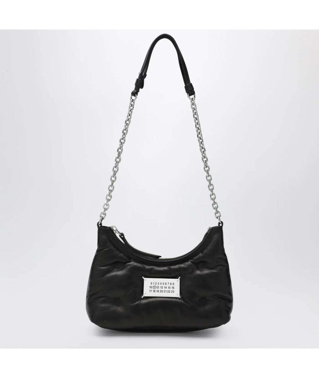 MAISON MARGIELA Черная кожаная сумка через плечо, фото 3