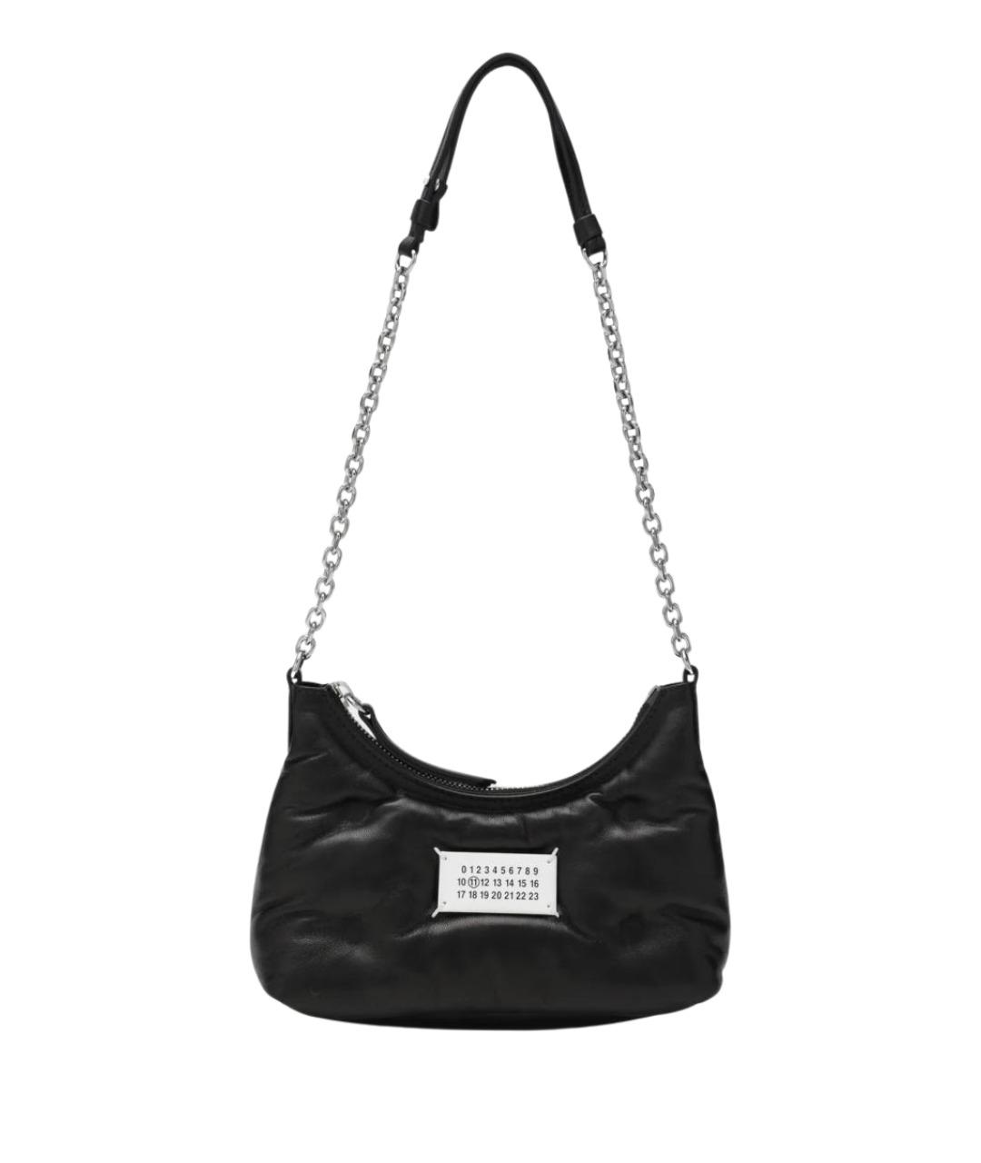 MAISON MARGIELA Черная кожаная сумка через плечо, фото 1