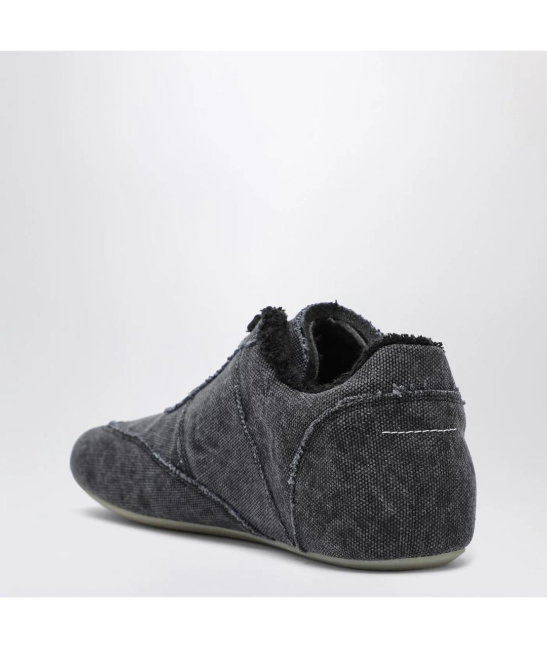 MM6 MAISON MARGIELA Черные текстильные низкие кроссовки / кеды, фото 2