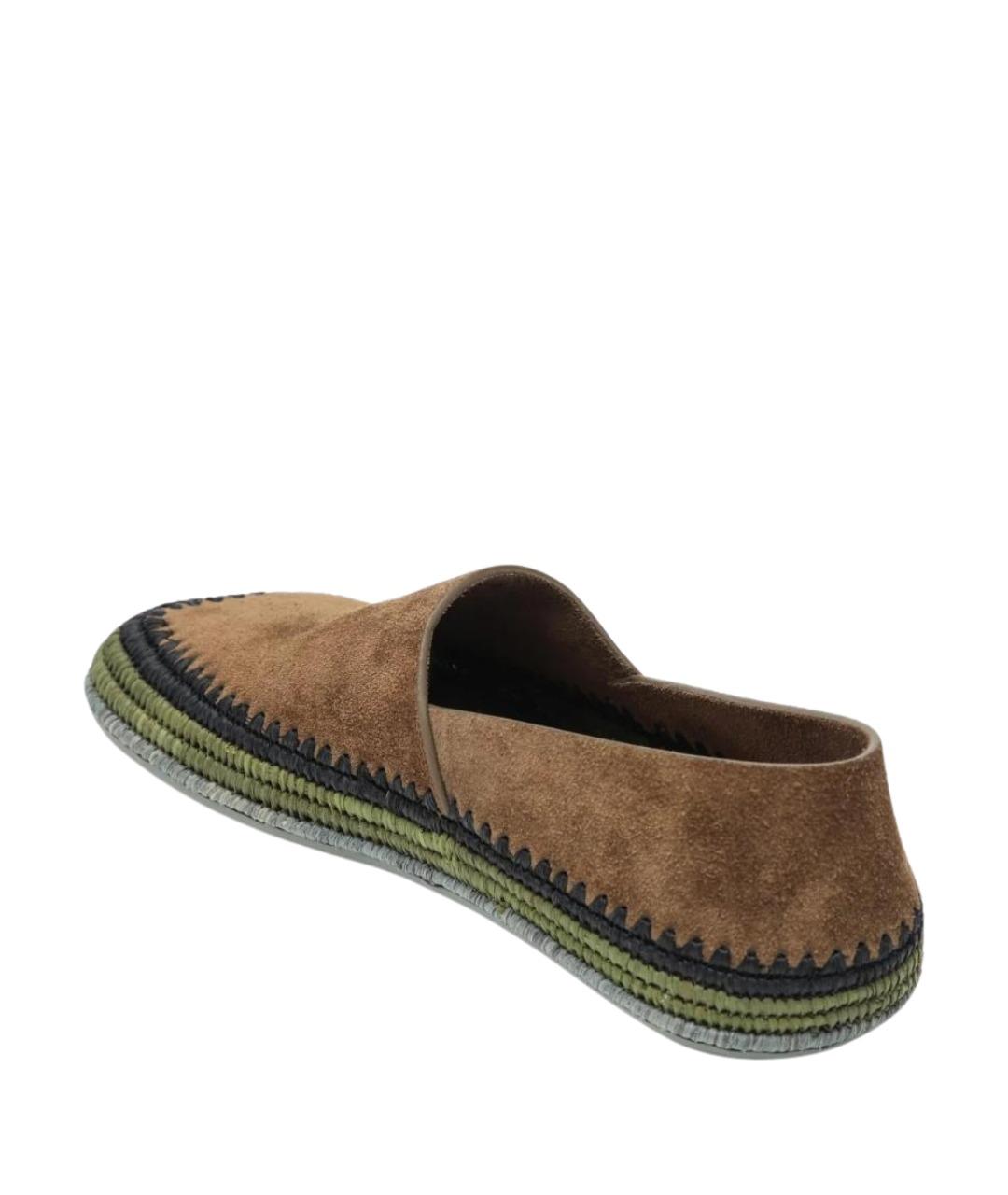 LOEWE Коричневые замшевые мокасины, фото 2